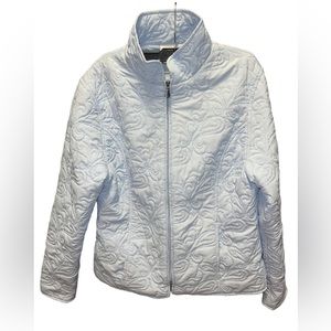 High Fever baby blue quilted‎ jacket size medium